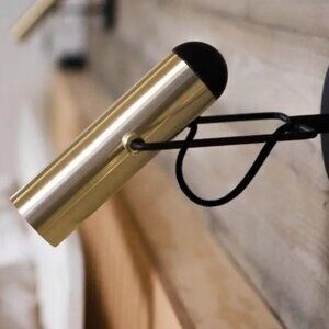 Article; Bino Brass Wall Sconce; Corded; NEW